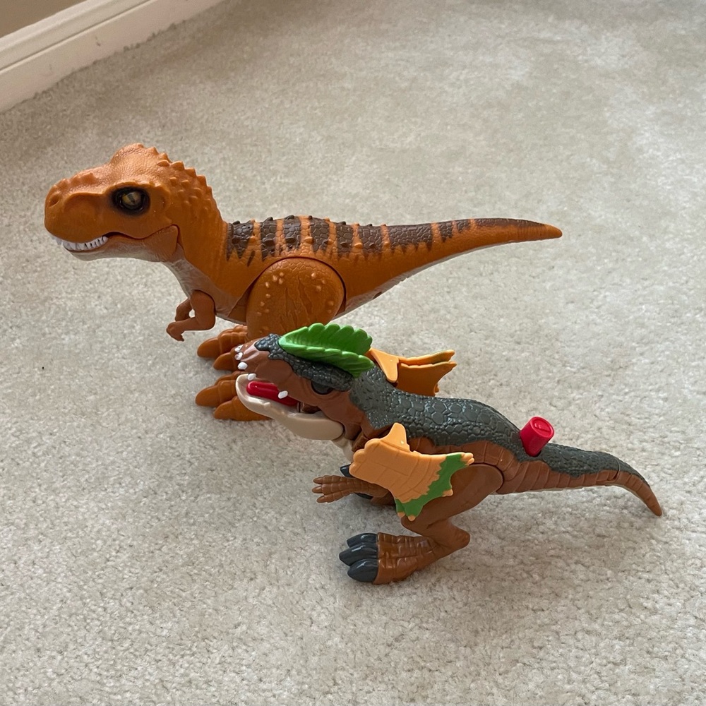 Dinosaur - Set of 2 - Robo Alive t-Rex Walking Dino and Jurassic Park Dino